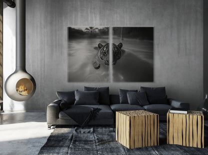 Encroaching Tiger (Diptych)